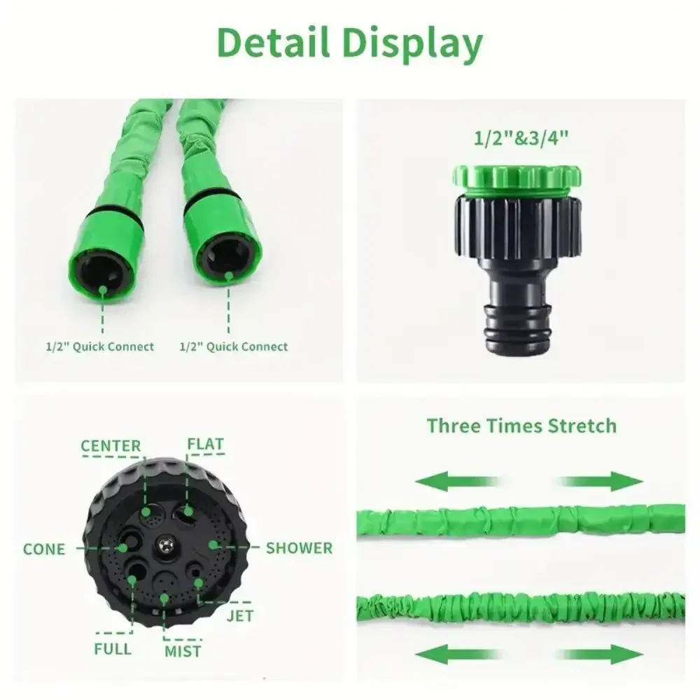 Retractable Magic Garden Hose High Pressure Car Wash Water Gun Watering Device - Image 28