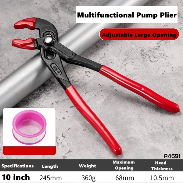 7/10/12 inch multifunctional water pump tongs, universal wrenches with large openings quickly adjusted, - Image 8