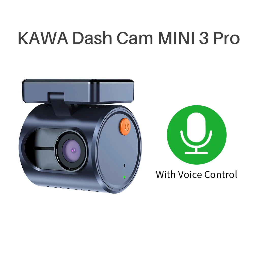 2K KAWA MINI 3 Pro Cameras for Car DVR Tiny Dash Cam 24 Parking Auto Video Recorder WiFi APP Voice Control Car dashcam - Image 7