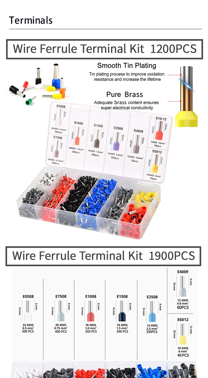 Crimping Pliers Ferrule Sleeves Tubular Terminal Tools HSC8 6-4 10-6 16-6 Wire Crimper Household Electrical Sets Terminal - Image 23