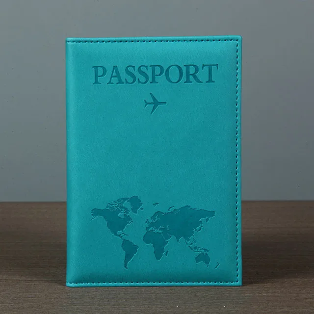 Lover The World Map Passport Cover Hot Stamping Simple Plane Women Men Travel Passport Case - Image 24
