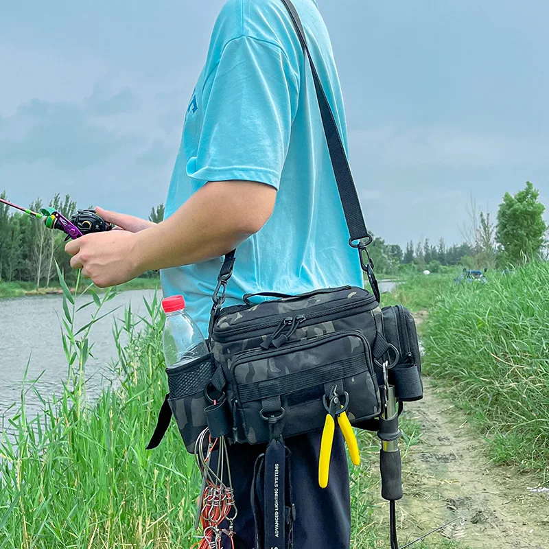 Multifunctional Fishing Tackle Shoulder Bag Storage Bag Portable Fishing Rod Holder - Image 14
