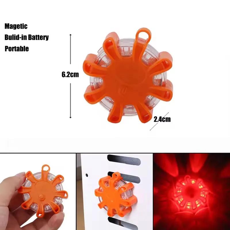 Led Car Emergency Light V16 Flashing Light Magnetic Induction Road Accident Light Portable Strobe Warning Light - Image 17