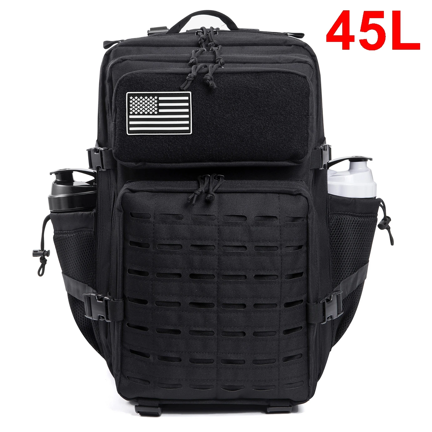 25L/45L Tactical Backpack for Men and Women Outdoor Survival Bug Out Bag Rucksack Hking with Bottle Holder - Image 14