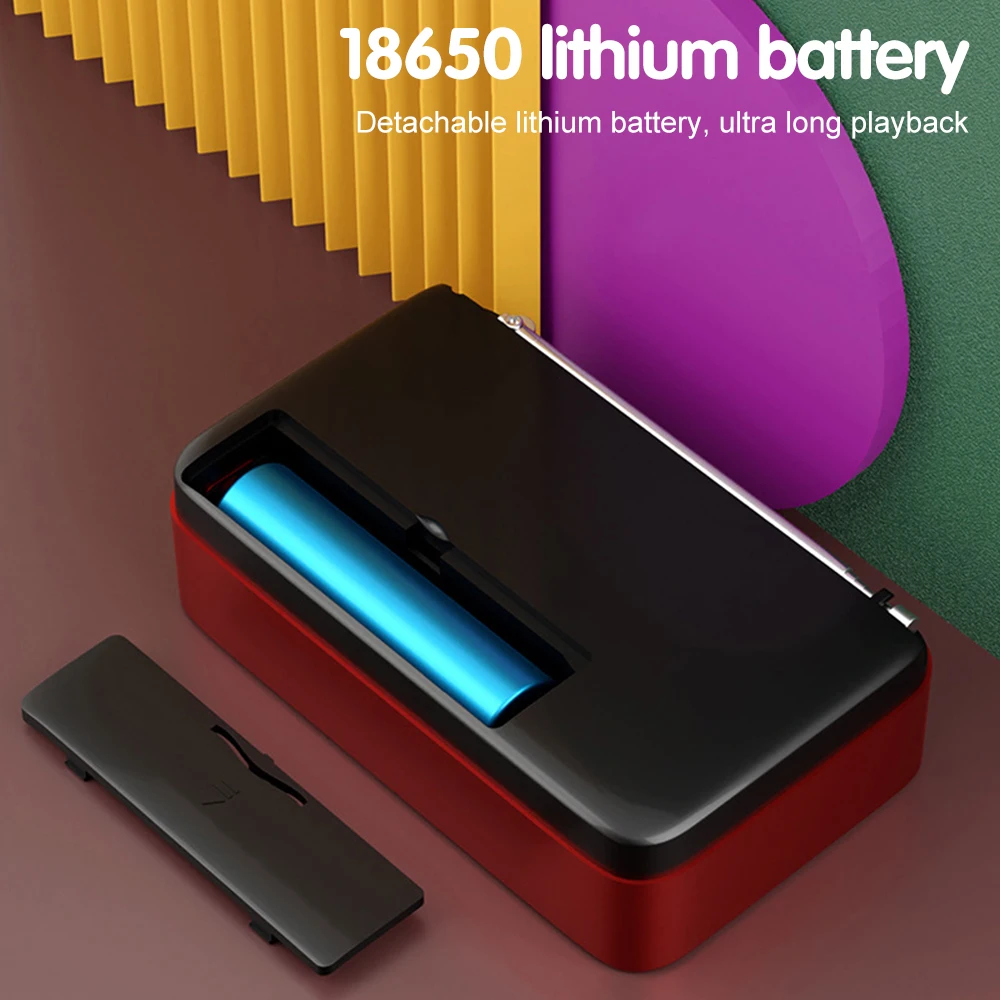 Portable Radio Music Player Handheld Rechargeable Digital FM USB TF MP3 Player Speaker - Image 15
