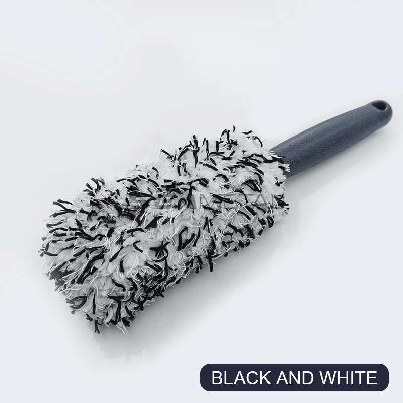 SEAMETAL Plush Car Wheel Hub Brush Anti-Slip Plastic Handle Auto Wheel Tire Rim Brush Cleaning Tool Car Washing Accessories - Image 7