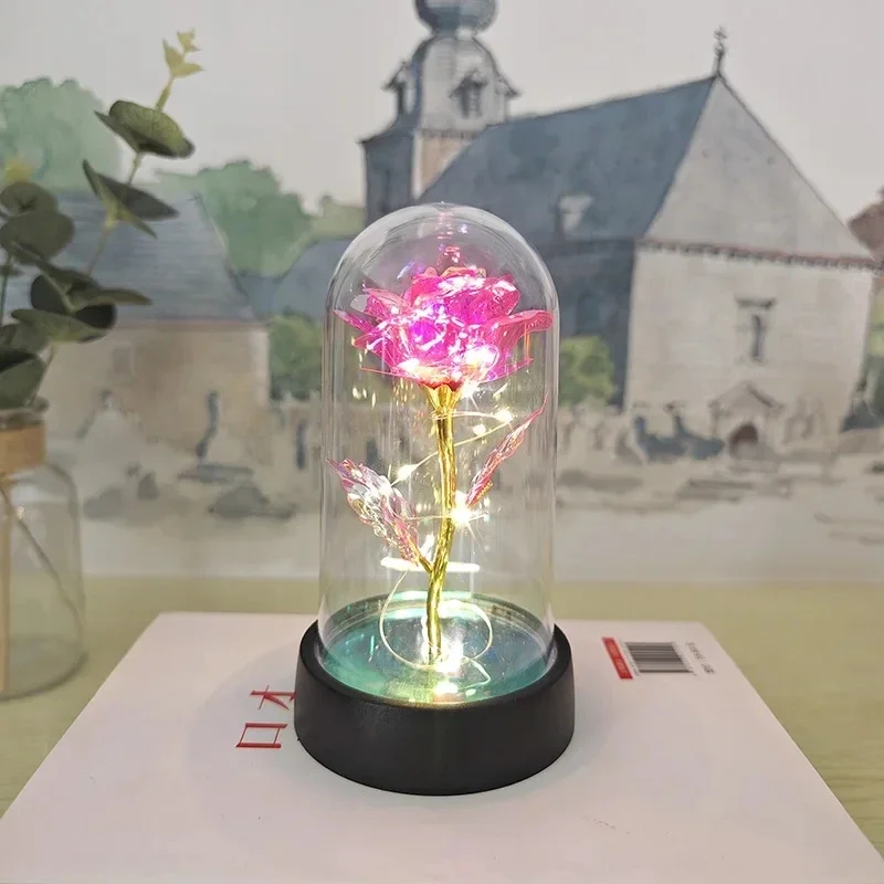 Artificial Rose Flowers Valentines Day Gift for Girlfriend Eternal Rose LED Light - Image 14