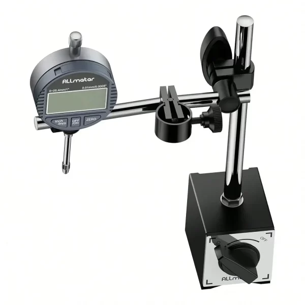 Digital Dial Indicator with Magnetic Base 0-1 Inch/25.4 mm  Conversion Auto Off Featured Measuring Tool With 22pcs Testing Tips - Image 2