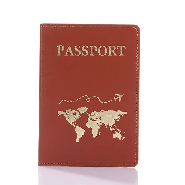 Lover The World Map Passport Cover Hot Stamping Simple Plane Women Men Travel Passport Case - Image 10