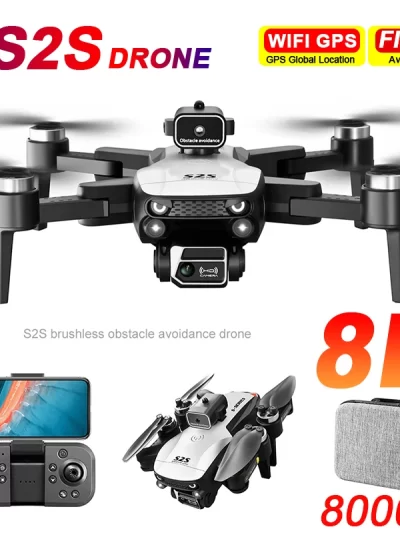 S2S Mini Drone 4k 8K HD Camera Obstacle Avoidance Aerial Photography Brushless Motor Foldable Rc Quadcopter Kid Toy