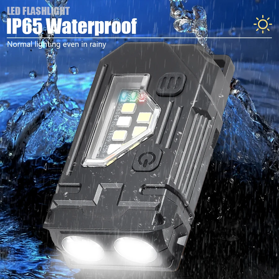 XIWANGFIRE Super Bright Pocket Torch Light LED Multifunctional Linterna Magnetic COB EDC Mini Keychain Flashlight Rechargeable - Image 45