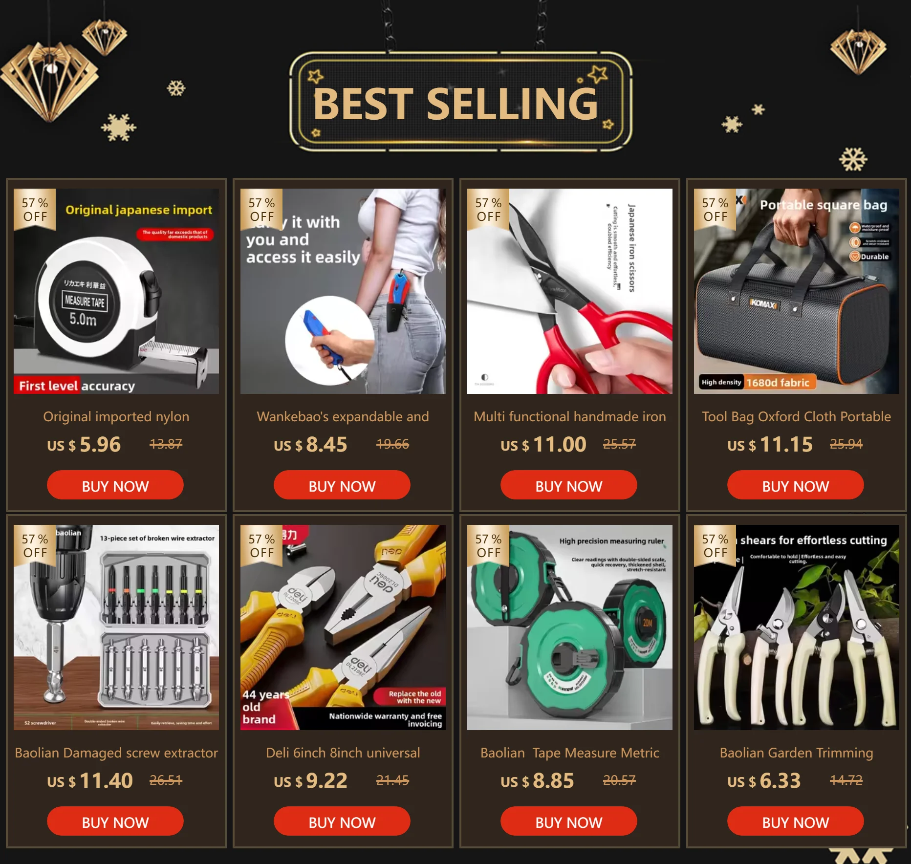 Deli 8 inch Black Bolt Cutters CR-V Steel Wire Cutters Multifunction Pliers with Nail Pulling - Image 8