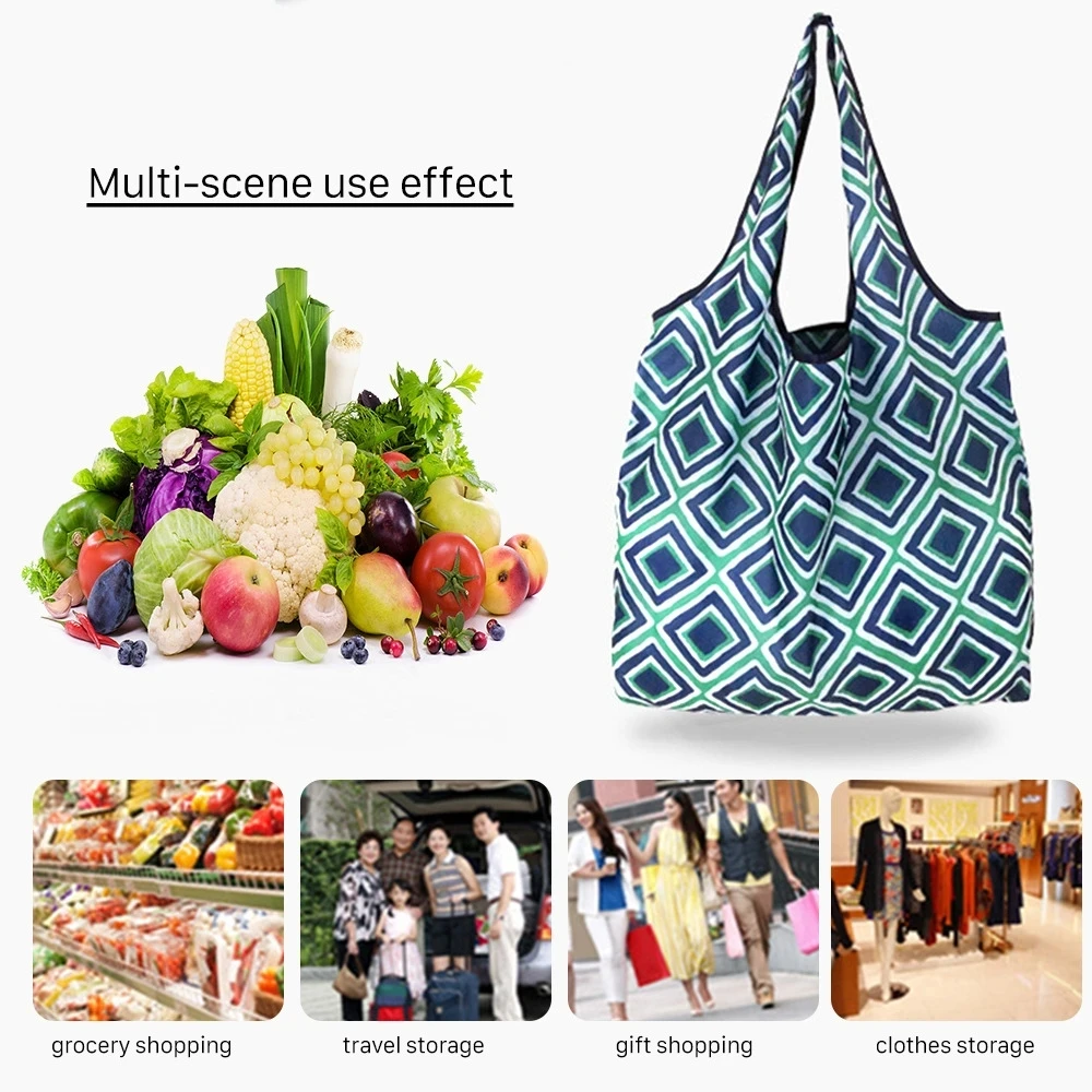 Large Shopping Bag Reusable Eco Bag Grocery Package Beach Toy Storage Bags Shoulder Shopping Pouch - Image 2