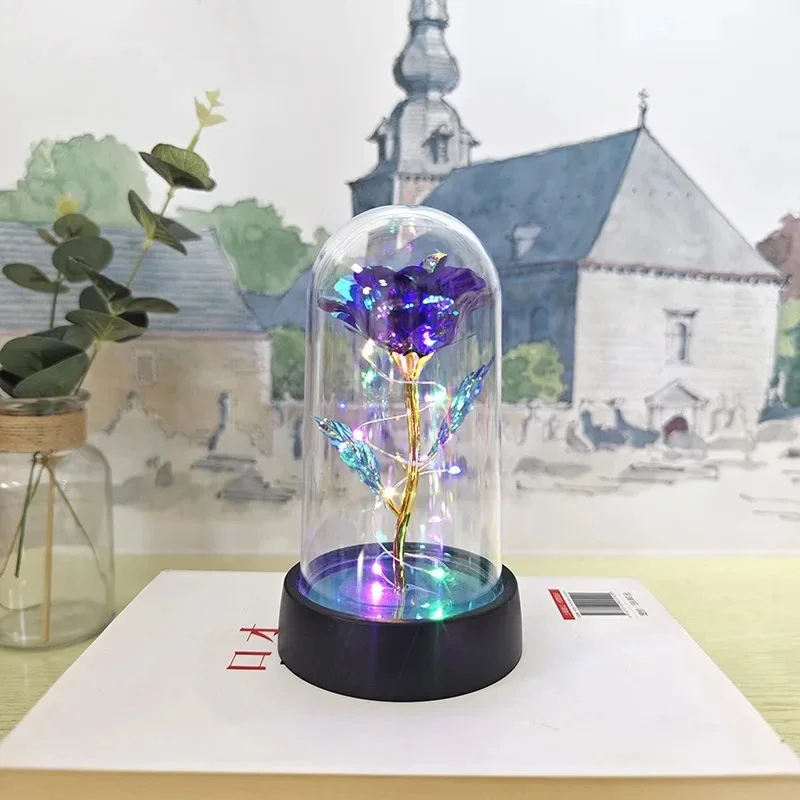 Artificial Rose Flowers Valentines Day Gift for Girlfriend Eternal Rose LED Light - Image 10
