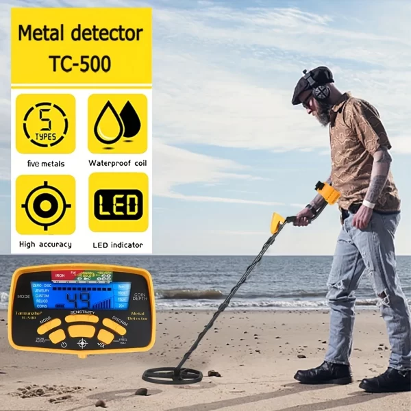 TC-500 Metal Detector 100CM (battery not included) Underground professional gold detector - Image 13