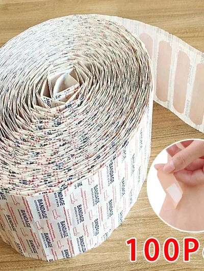 50/100Pcs Waterproof Breathable Cushion Adhesive Plaster Wound Hemostasis Sticker Band First Aid Medical Gauze Bandage band,aids