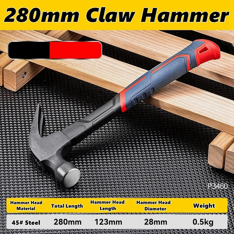 Multifunctional Claw Hammer Ramshorn Nail Hammer Engineering Handle Lightweight - Image 10