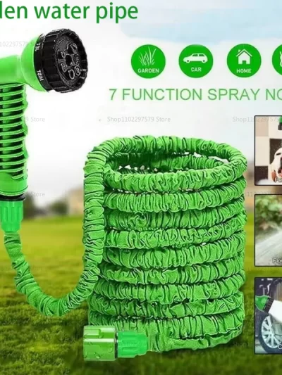 Retractable Magic Hose High Pressure Car Wash Water Gun Garden Watering Hose