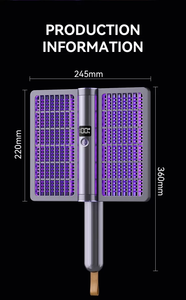 Electric Shock Mosquito Swatter Foldable Zapper Anti Mosquito Lamp Repellent Killer Rechargeable - Image 31