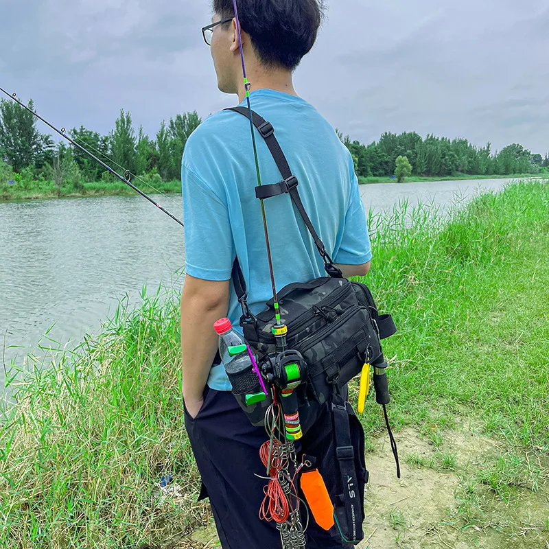 Multifunctional Fishing Tackle Shoulder Bag Storage Bag Portable Fishing Rod Holder - Image 10