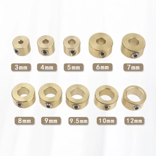 3-12mm Drill Bit Tools Brass Depth Stop Collars Ring Positioner Ring With Hex Wrench - Image 3