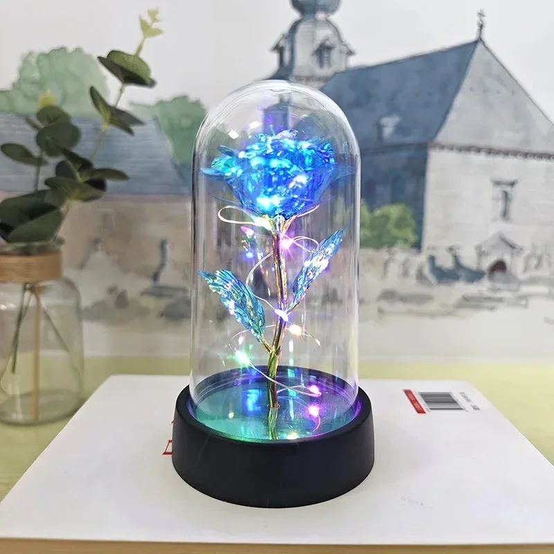 Artificial Rose Flowers Valentines Day Gift for Girlfriend Eternal Rose LED Light - Image 20