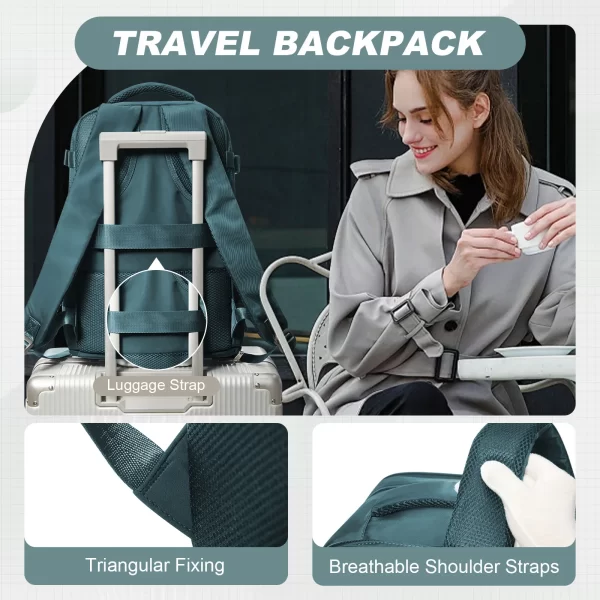 Easyjet Cabin Bag 45x36x20 Backpack, 40x20x25 Ryanair Carry-Ons, Women/Men Aeroplane Travel Backpack - Image 17