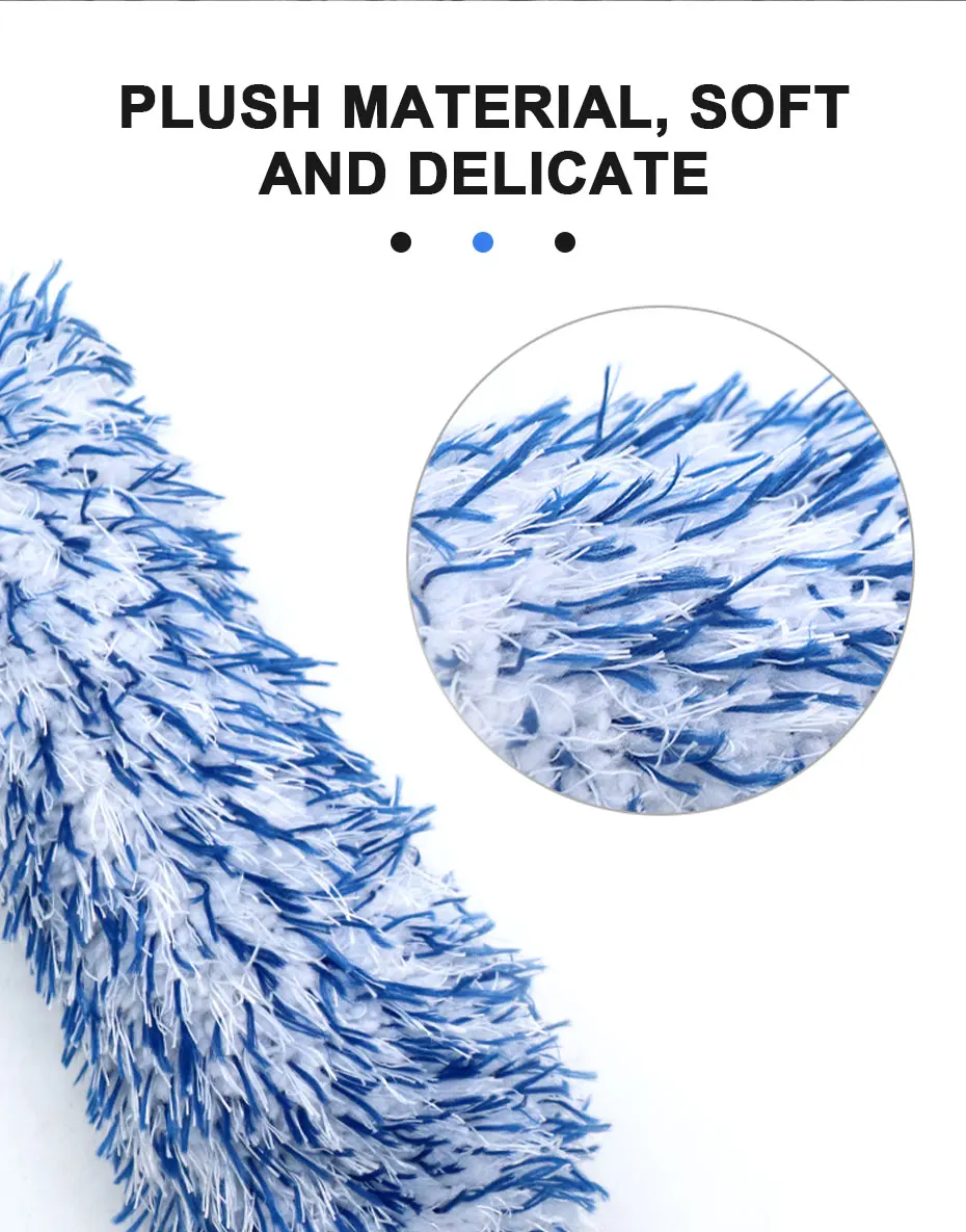 SEAMETAL Plush Car Wheel Hub Brush Anti-Slip Plastic Handle Auto Wheel Tire Rim Brush Cleaning Tool Car Washing Accessories - Image 12