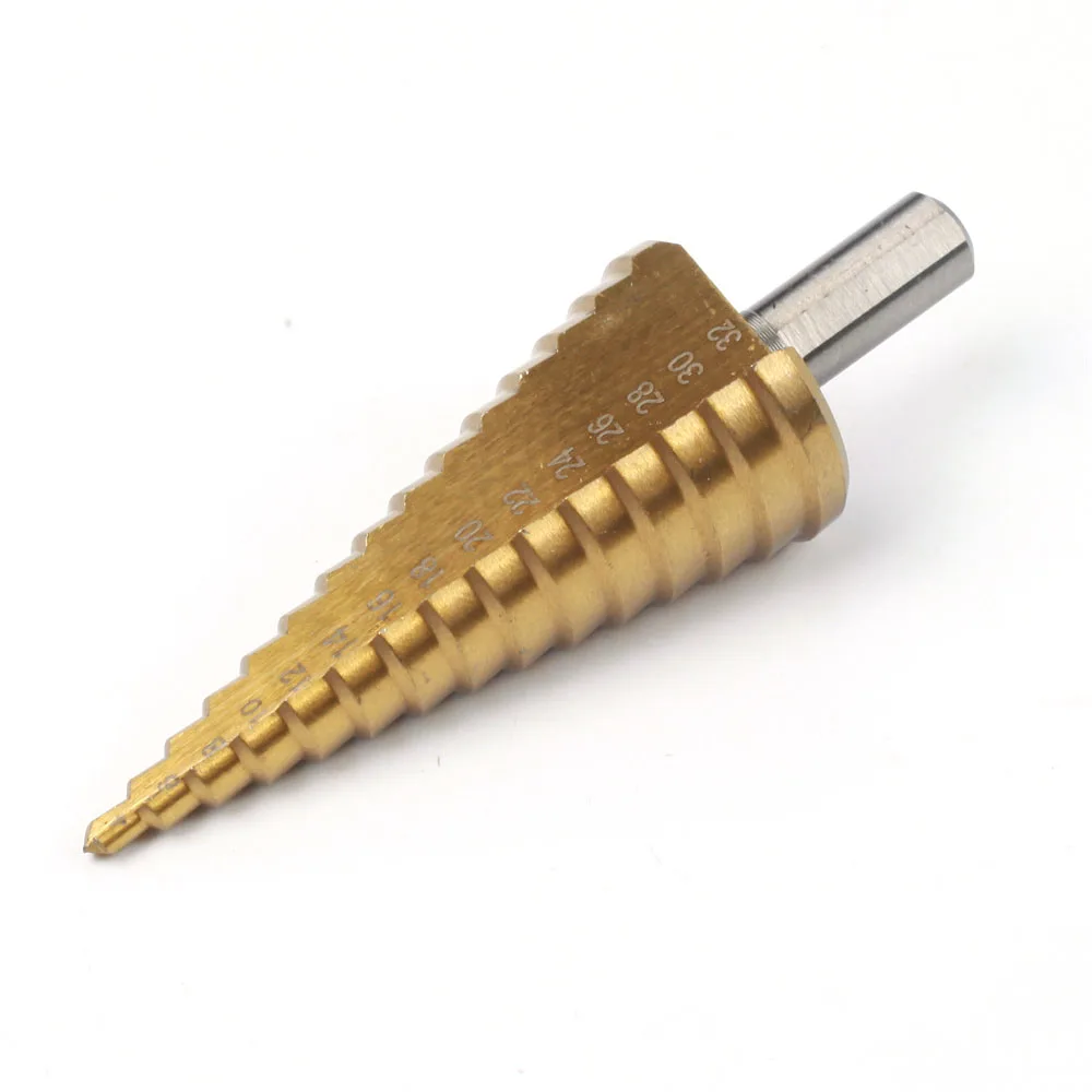 1Pcs 4-32/4-42 mm HSS Titanium Coated Step Drill Bit Drilling Power Tools Metal - Image 17