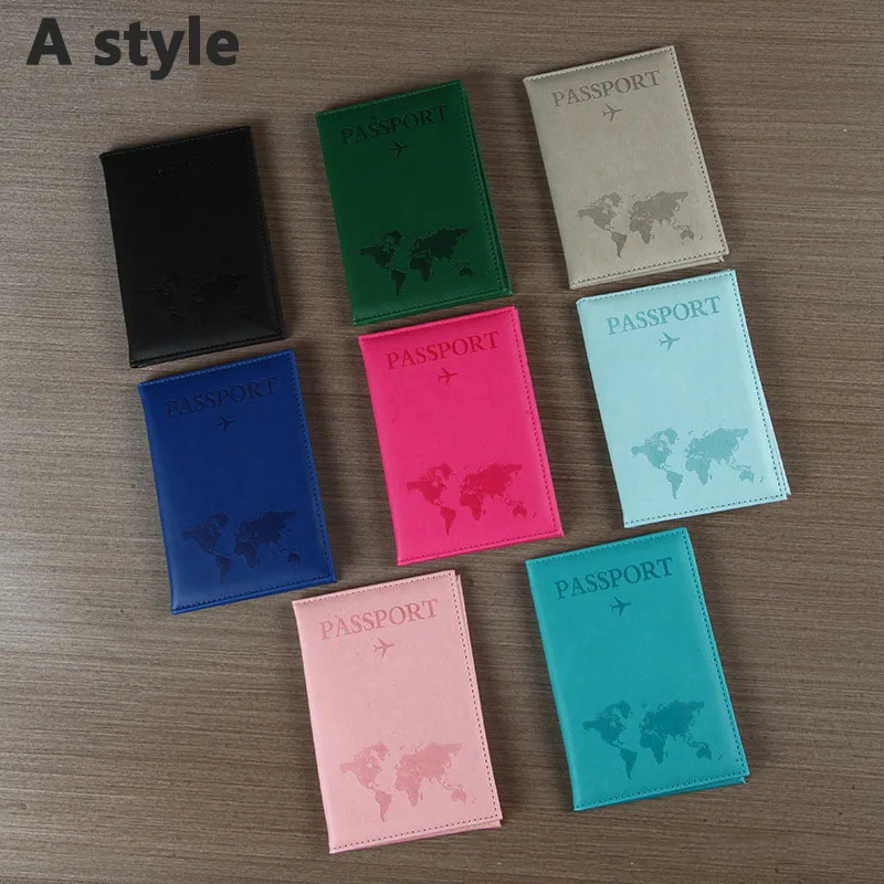 Lover The World Map Passport Cover Hot Stamping Simple Plane Women Men Travel Passport Case - Image 30
