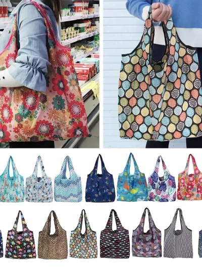 Large Shopping Bag Reusable Eco Bag Grocery Package Beach Toy Storage Bags Shoulder Shopping Pouch
