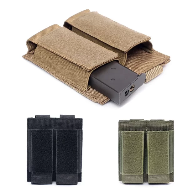 9mm Magazine Pouch Pistol Magazine Bag Tactical Fast Draw Pistol MOLLE Double Mag Pouch EDC Tool Kit Hunting Accessory - Image 9