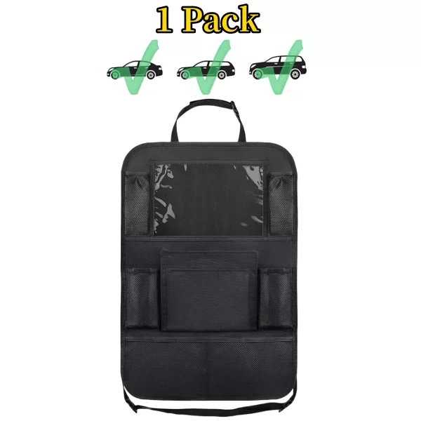 Car Seat Back Organizer 10 Storage Pockets with Touch Screen Tablet Holder - Image 8