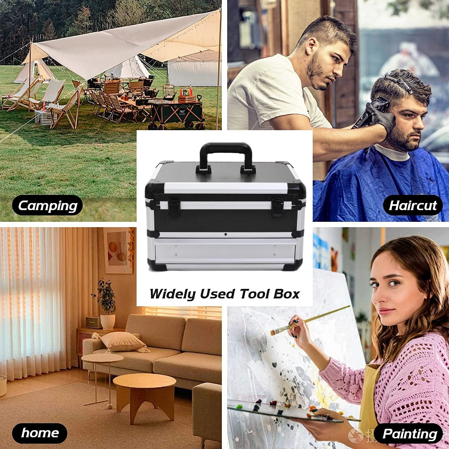 Electric Toolbox Aluminum Case Reinforced Tool Box Organizer Box Large Drawer Tools Storage Case For tools - Image 21