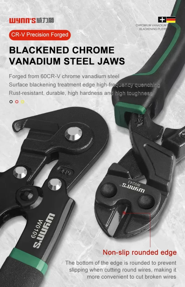 WYNN'S 8" Mini Bolt Cutter Spring Loaded Small Heavy Duty Wire Cable Cutter - Image 20