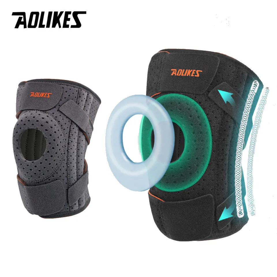 AOLIKES 1PCS NEW Knee Brace with Side Stabilizers & Patella Gel Pads,Knee Support - Image 4
