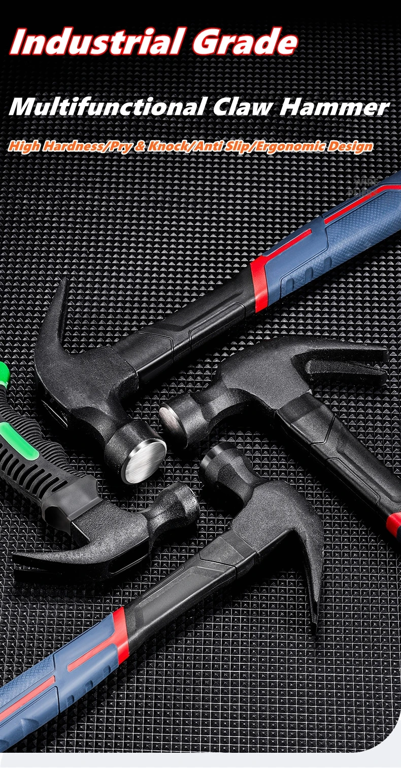 Multifunctional Claw Hammer Ramshorn Nail Hammer Engineering Handle Lightweight - Image 2