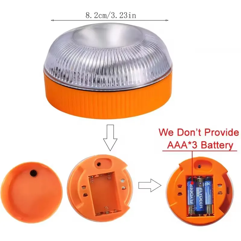 Led Car Emergency Light V16 Flashing Light Magnetic Induction Road Accident Light Portable Strobe Warning Light - Image 4