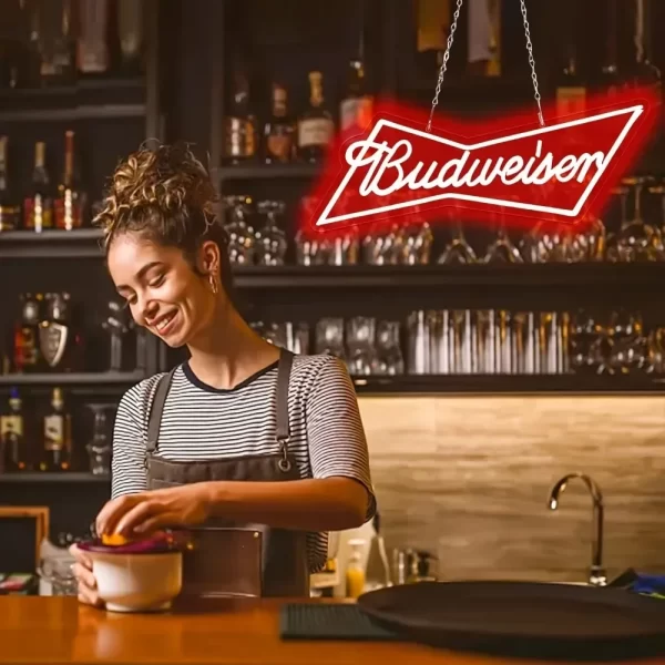budweiser logo beer bar Neon Signs  Bar Neon Beer Light Sign - Image 9