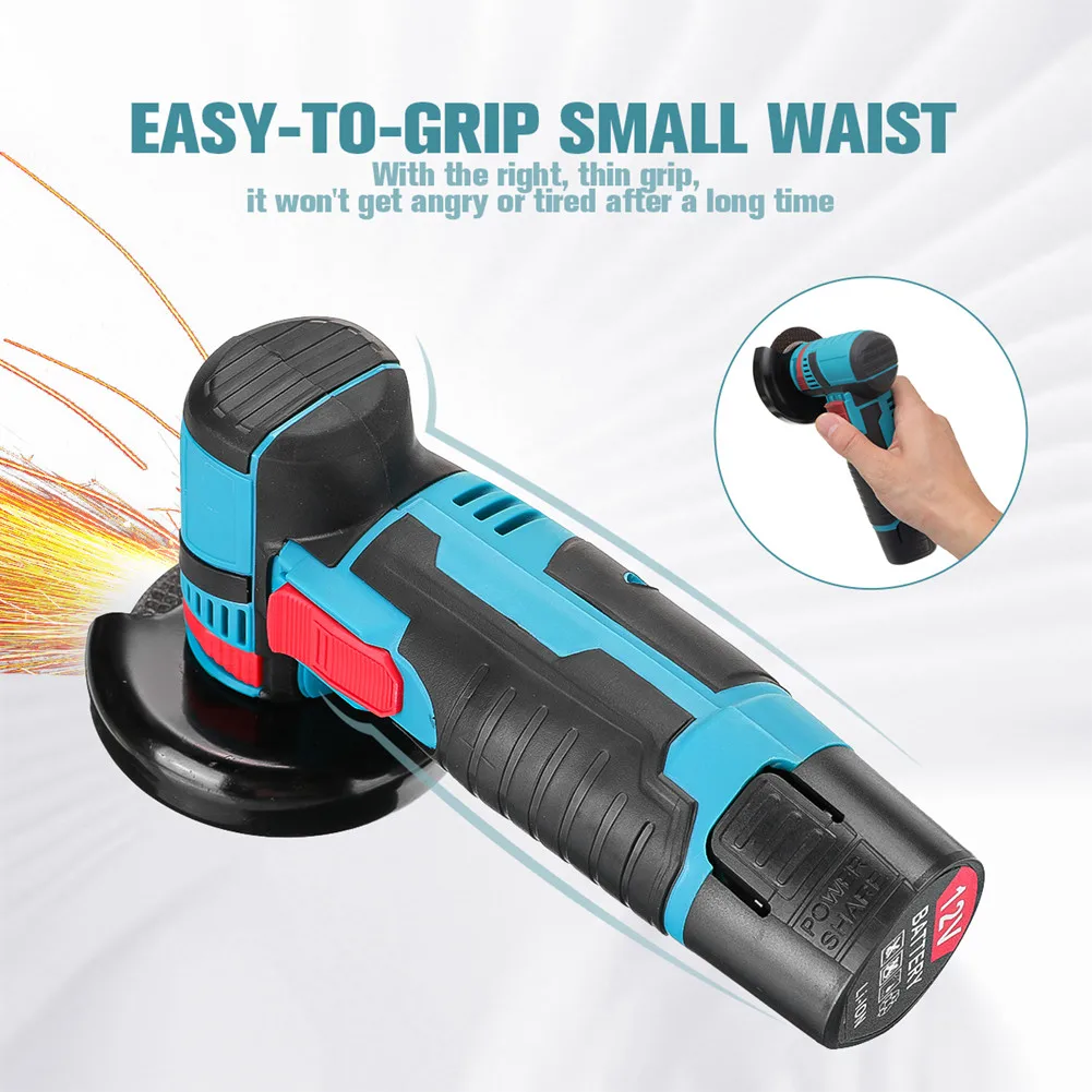 12V Cordless Electric Angle Grinder 19500rpm Lithium Battery Mini Polishing Grinding Machine Diamond Cutting Power Grinder - Image 24