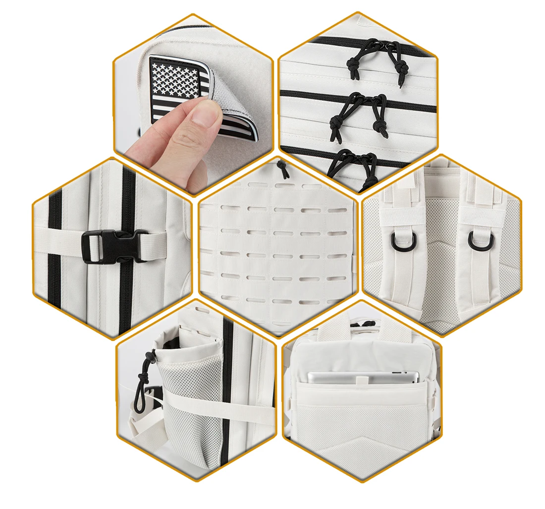 25L/45L Tactical Backpack for Men and Women Outdoor Survival Bug Out Bag Rucksack Hking with Bottle Holder - Image 6