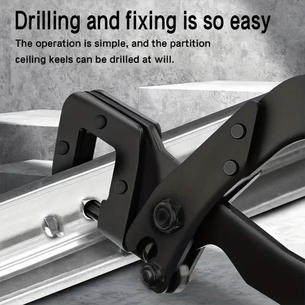 1pc keel pliers light steel keel rivet-free pliers one-handed professional ceiling drilling pliers - Image 12