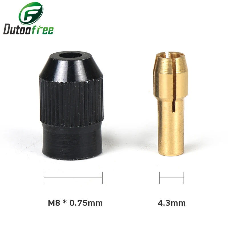 11PCS/lot Mini Drill Brass Collet Chuck for Dremel Rotary Tool 0.5-3.2mm Brass and Nut - Image 5