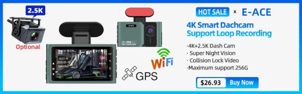 Dash Cam 4K GPS WIFI APP 24H Night Vision Mini Optional Rear Lens Dashcam Car DVR Video Recorder Camera For Car Black Box - Image 16