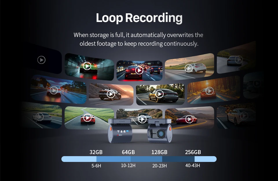 2K KAWA MINI 3 Pro Cameras for Car DVR Tiny Dash Cam 24 Parking Auto Video Recorder WiFi APP Voice Control Car dashcam - Image 16