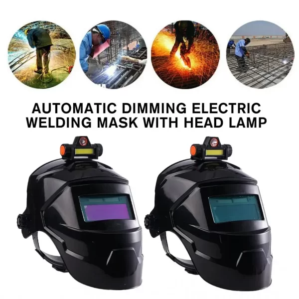 Welding Helmet Welder Mask With Rechargeable Headlight Automatic Dimming Electric Protective Mask For Arc Welding - Image 10