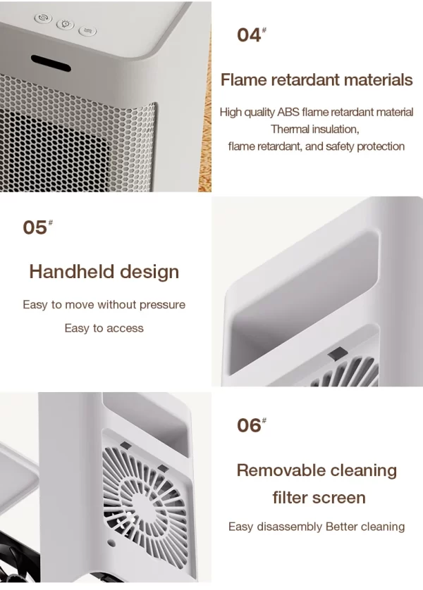 Portable PTC ceramic electric heater with multi-stage adjustment, silent, small household fan - Image 25