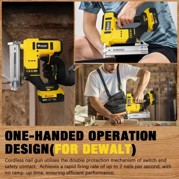 10-30mm Brushless Electric Nail Gun Depth Adjustment Nailer Stapler Cordless Stapler Framing For Dewalt 20V Battery Pin - Image 6