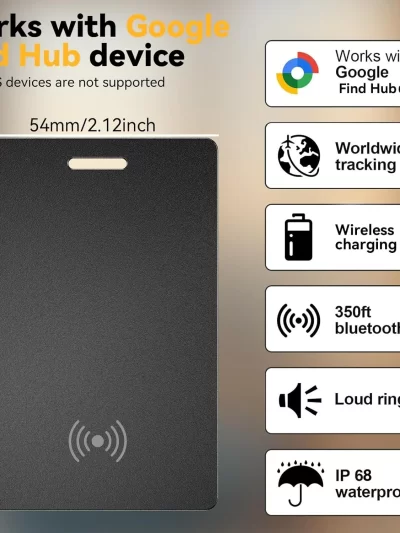 Wallet Tracker Card Wireless Charging Tracking Location Gps Locator Smart Tag For Android