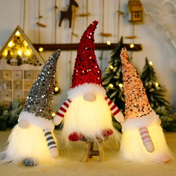 Glowing Gnome Christmas Faceless Doll 30cm Tree Decorations 2025 - Image 5
